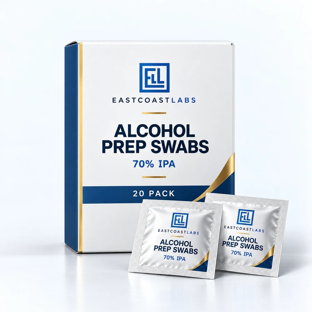 Alcohol Prep Swabs 20-pack – East Coast Labs Australia
